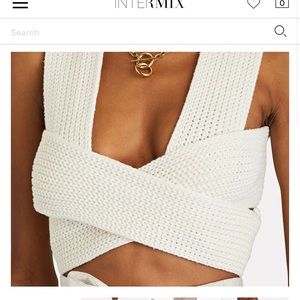 Nanu Knit Cotton Wrap Top